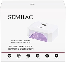 Lampa UV/LED, biała - Semilac Diamond Collection — Zdjęcie N4