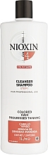 Szampon oczyszczający chroniący kolor włosów i zmywający sebum, kwasy tłuszczowe i zanieczyszczenia środowiskowe - Nioxin System 4 Color Safe Cleanser Shampoo Step 1 — Zdjęcie N2