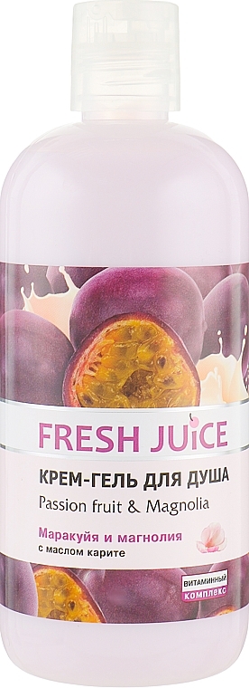 Kremowy żel pod prysznic Marakuja i magnolia - Fresh Juice Creamy Shower Gel Passion Fruit & Magnolia — Zdjęcie N3