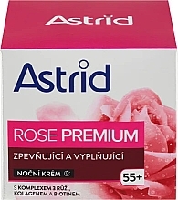 Ujędrniający krem do twarzy na noc - Astrid Rose Premium 55+ — Zdjęcie N1