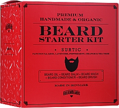 Kup Zestaw - Golden Beards Starter Beard Kit Surtic (balm 60 ml + oil 30 ml + shmp 100 ml + cond 100 ml + brush)