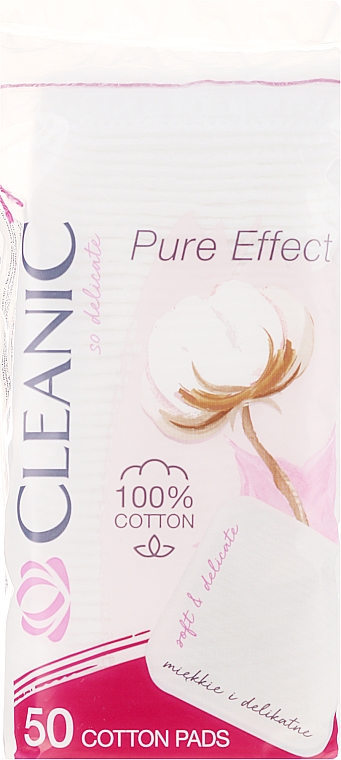 Płatki kosmetyczne, 50 szt. - Cleanic Face Care Cotton Pads