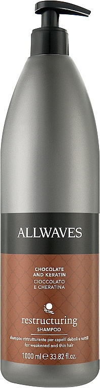 PRZECENA! Nawilżający szampon czekoladowy z keratyną do włosów cienkich - Allwaves Shampoo Chocolate And Keratin Weakened Thin Hair * — Zdjęcie N1