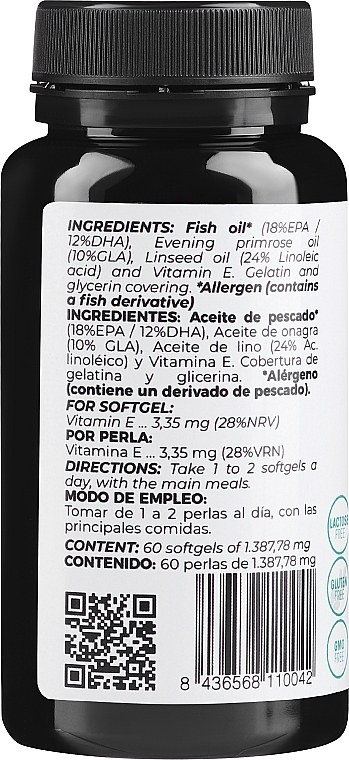 Suplement diety - Oneceutic One Omega 3-6-9 Perlas 1000 mg Beauty Life Food Suplement — Zdjęcie N2
