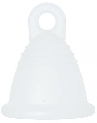 Kubeczek menstruacyjny z pętelką, rozmiar M, przezroczysty - MeLuna Sport Menstrual Cup Ring — Zdjęcie N1