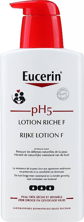 Ochronny balsam do wrażliwej skóry ciała - Eucerin pH5 Body Lotion F — Zdjęcie N1