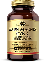 Suplement diety Wapń, magnez + cynk - Solgar Calcium Magnesium Plus Zinc — Zdjęcie N1