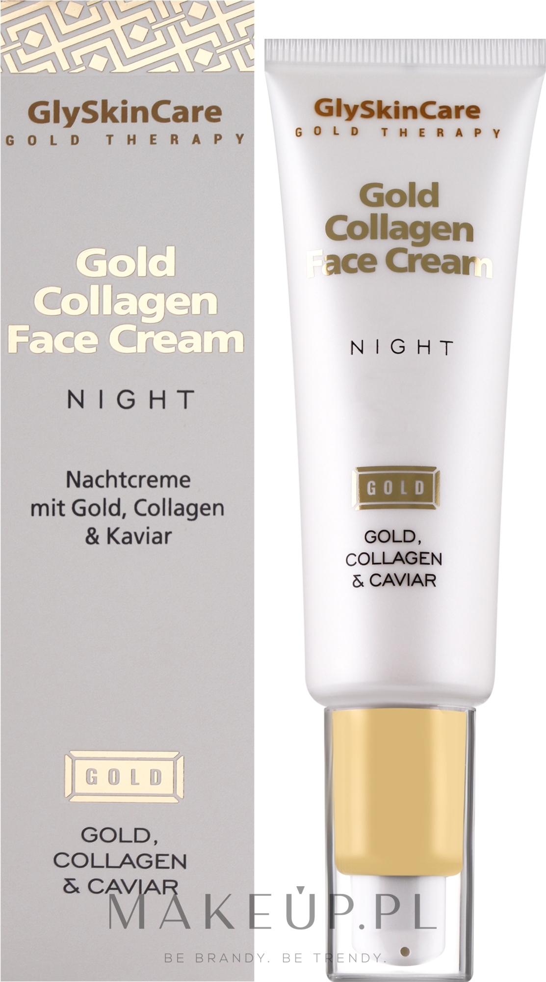 Kolagenowy krem do twarzy ze złotem na noc - GlySkinCare Gold Collagen Night Face Cream — Zdjęcie 50 ml