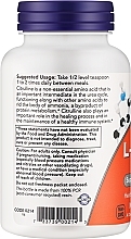 Suplement diety L-cytrulina w proszku - Now Foods L-Citrulline Pure Powder — Zdjęcie N2