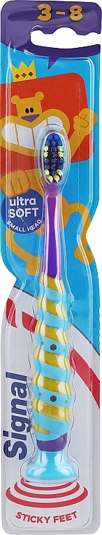 Szczoteczka dla dzieci, fioletowa - Signal Kids Ultra Soft Small Toothbrush 3-8 Years  — Zdjęcie N1