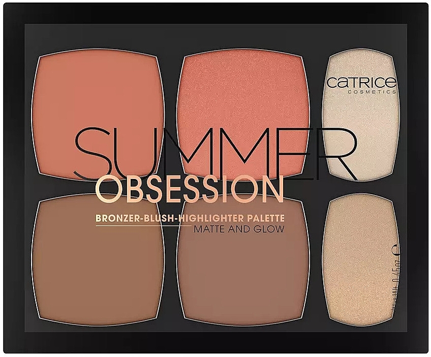 Paleta do makijażu - Catrice Summer Obsession Bronzer Blush Highlighter Palette Matte And Glow — Zdjęcie N2