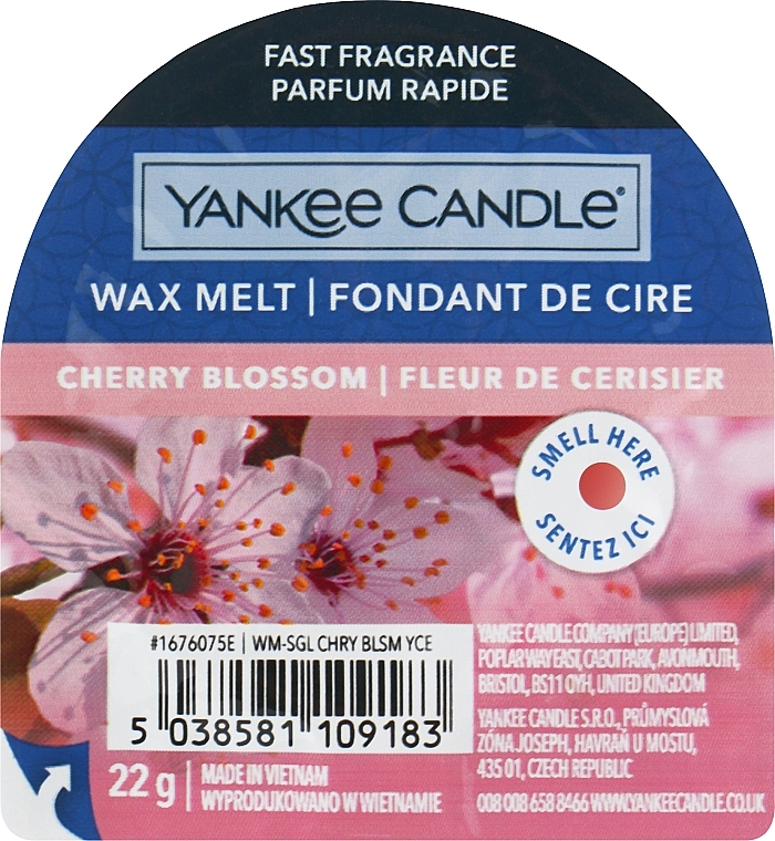 Aromatyczny wosk do kominka - Yankee Candle Wax Melt Cherry Blossom  — Zdjęcie N1