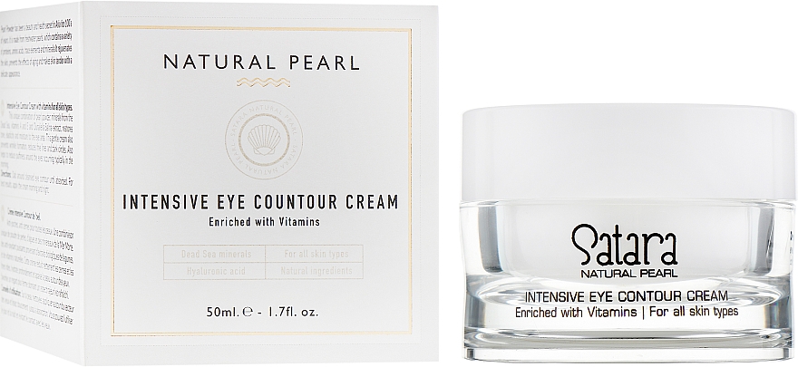 Intensywnie konturujący krem ​​pod oczy - Satara Natural Pearl Intensive Eye Countour Cream — Zdjęcie N1