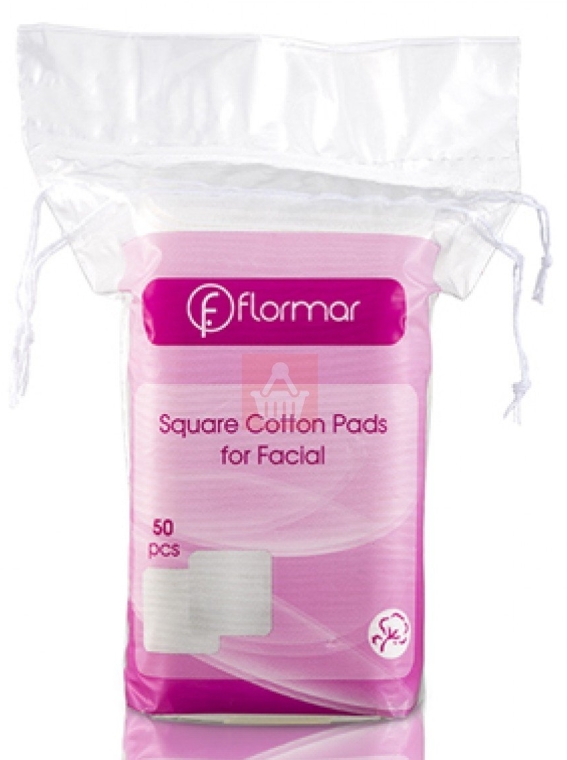 Duże płatki kosmetyczne - Flormar Square Cotton Pads for Facial — Zdjęcie N1