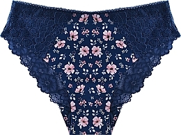 Figi bikini z elastycznej koronki, niebieskie - Moraj — Zdjęcie N1