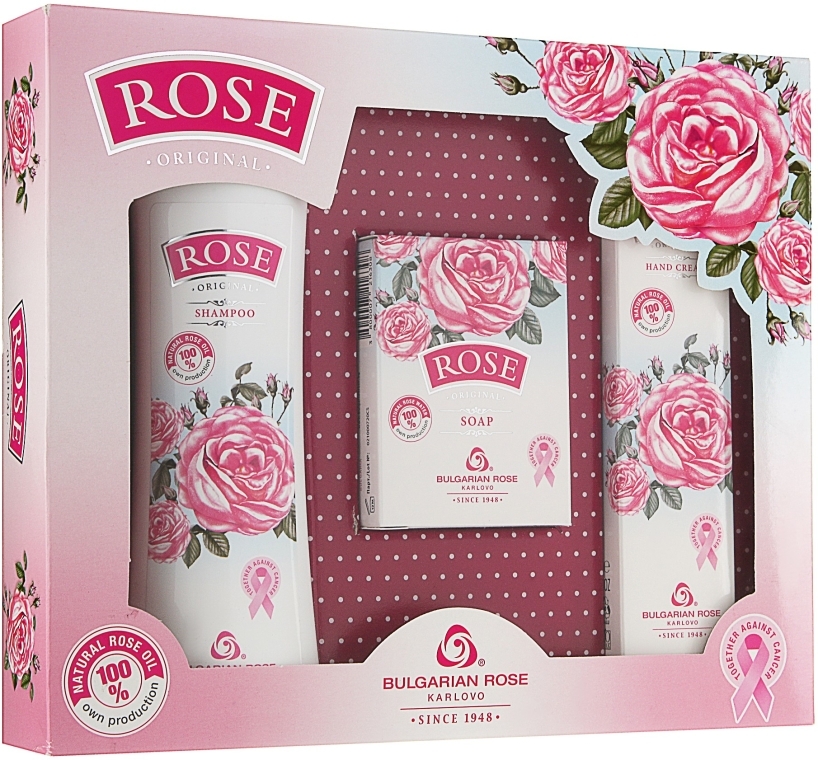 Zestaw podarunkowy Róża - Bulgarian Rose Rose (shm 200 ml + h/cr 50 ml + soap 100 g) — Zdjęcie N1