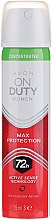 Skoncentrowany antyperspirant w sprayu - Avon On Duty Concentrated Max Protection Anti-Perspirant Aerosol 72H — Zdjęcie N1