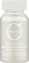 Fluid regenerujący do włosów Białka jedwabiu i nasiona lnu - Barex Italiana Olioseta Oro di Luce Fiale Ristrutturanti — Zdjęcie N1