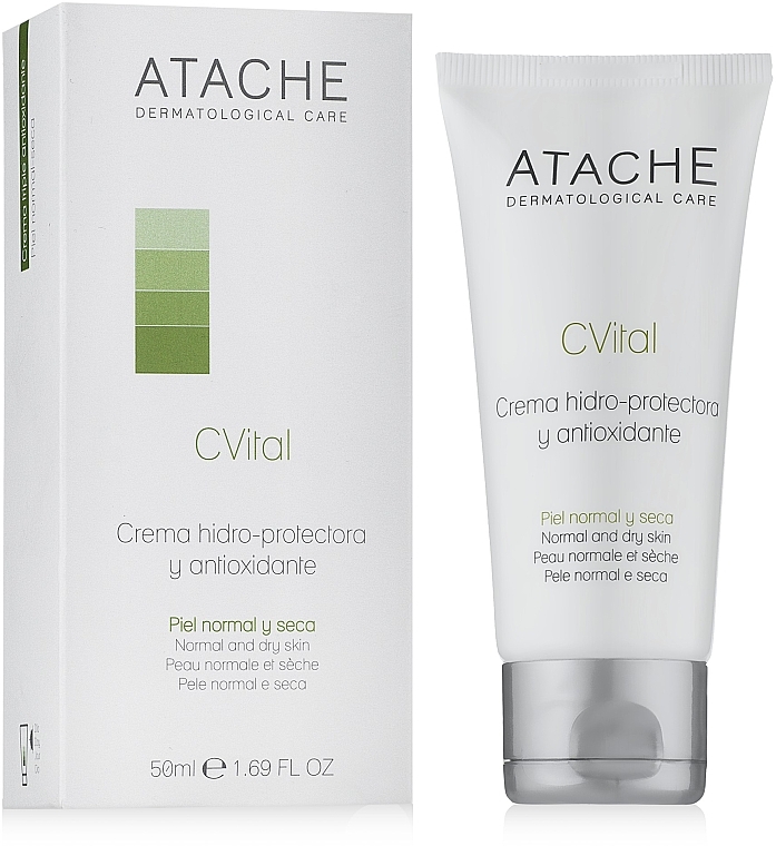 Krem hydroprotekcyjny i antyoksydacyjny do skóry normalnej i mieszanej - Atache C Vital Cream Normal & Dry Skin — Zdjęcie N1