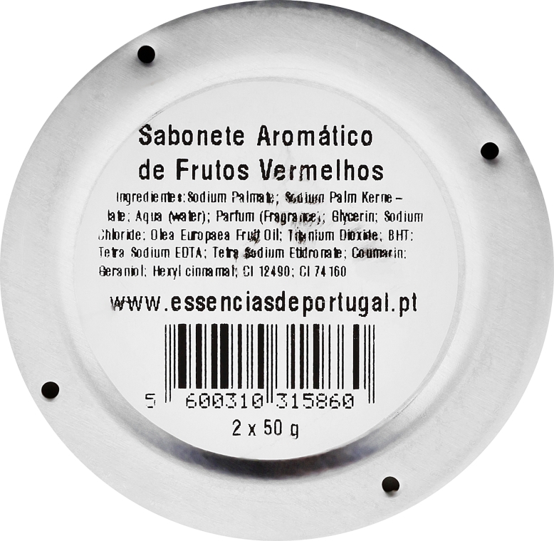 Naturalne mydło w kostce Czerwone owoce - Essências de Portugal Tradition Aluminum Jewel-Keeper Red Fruits Soap (w puszce) — Zdjęcie N3