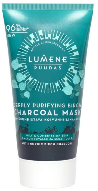 Głęboko oczyszczająca maseczka brzozowa do twarzy z węglem - Lumene Puhdas Deeply Purifying Birch Charcoal Mask — Zdjęcie N1