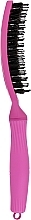 Zakrzywiona szczotka do włosów, różowa - Olivia Garden Fingerbrush Think Pink 2022 Bright Pink — Zdjęcie N2