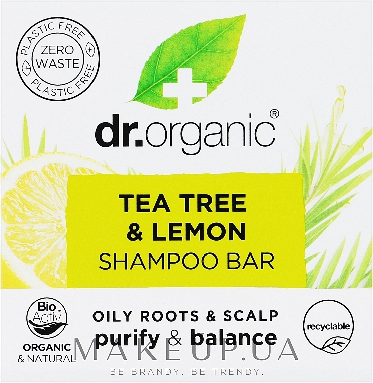 Szampon w kostce Tea Tree & Lemon - Dr. Organic Shampoo Bar — Zdjęcie N1