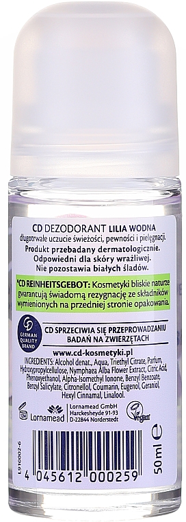Dezodorant w kulce Lilia wodna - CD Wasserlilie 48H — Zdjęcie N2