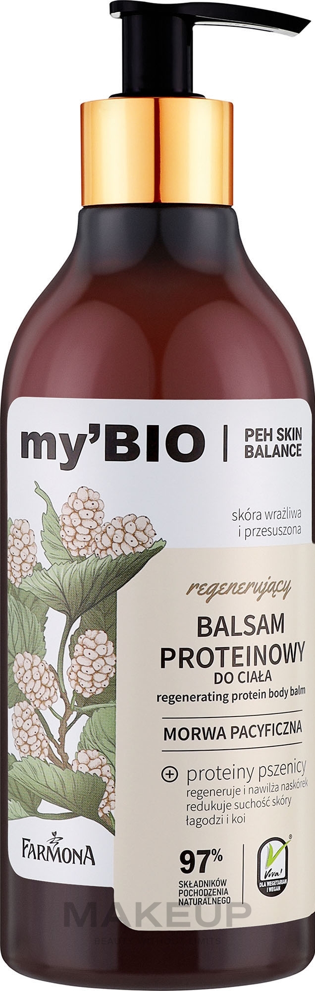 Balsam do ciała Morwa pacyficzna - Farmona My'bio Regenerating Protein Body Balm Pacific Mulberry — Zdjęcie 400 ml