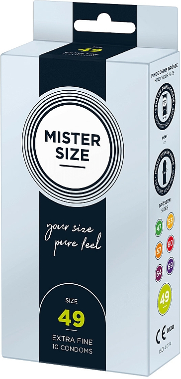 Prezerwatywy lateksowe, rozmiar 49, 10 sztuk - Mister Size Extra Fine Condoms — Zdjęcie N2