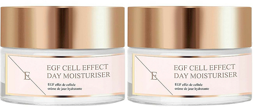 Zestaw - Eclat Skin London EGF Cell Effect Day Moisturiser Set (fcr/2x50ml) — Zdjęcie N1