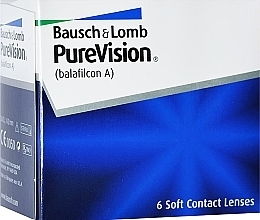 PRZECENA! Soczewki kontaktowe, promień krzywizny 8,6 mm, 6 szt. - Bausch & Lomb PureVision * — Zdjęcie N1