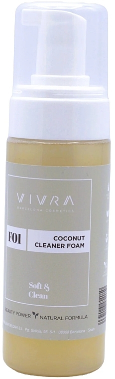 Nawilżająca pianka do mycia twarzy - Vivra Coconut Cleaner Foam — Zdjęcie N1