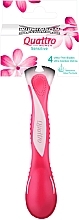 Jednorazowa maszynka do golenia, 1 szt. - Wilkinson Sword Quattro Sensitive For Women — Zdjęcie N1