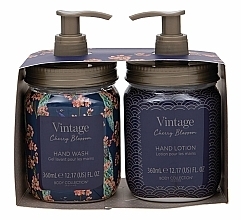 Kup PRZECENA! Zestaw - Technic Cosmetics Vintage Cherry Blossom Duo (hand/soap/360ml + h/lot/360ml) *