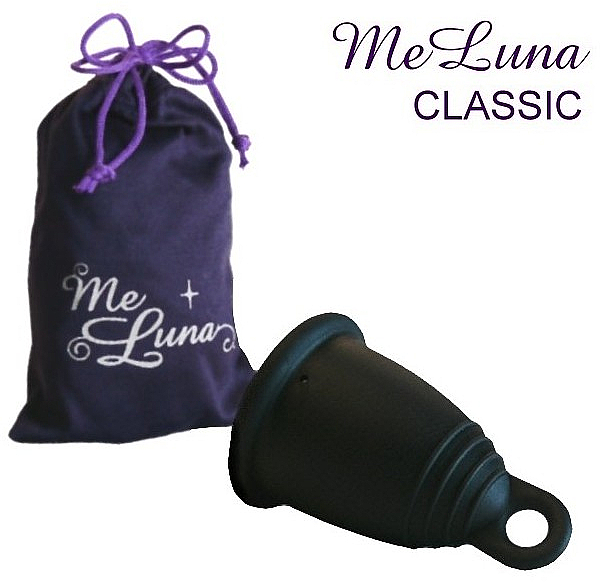 Kubeczek menstruacyjny, rozmiar S, czarny - MeLuna Classic Menstrual Cup  — Zdjęcie N1