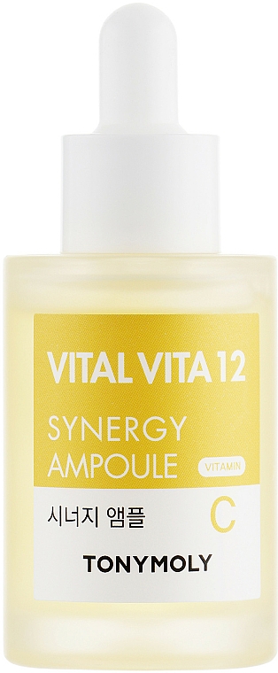 Rozświetlająca esencja w ampułce z witaminą C - Tony Moly Vital Vita 12 Synergy Ampoule — Zdjęcie N1