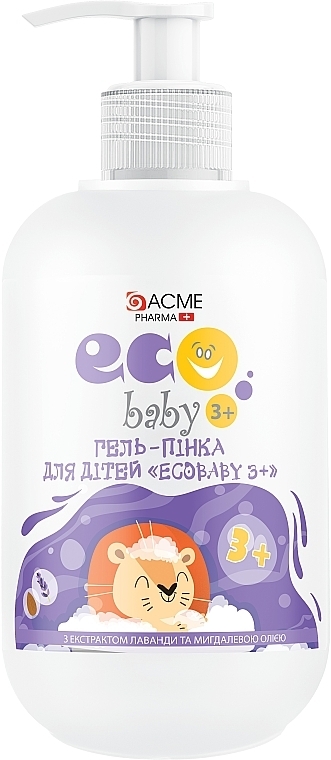 Żel-pianka do włosów dla dzieci 3+ z ekstraktem z lawendy i olejem migdałowym - Acme Color Gel-penka children Eco baby 3+ — Zdjęcie N1