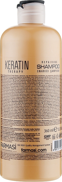 Szampon do włosów z keratyną - Farmasi Keratin Therapy Repairing Shampoo — Zdjęcie N2