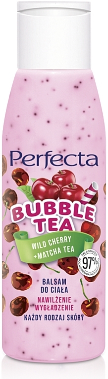 Balsam do ciała Wild Cherry & Matcha Tea - Perfecta Bubble Tea Wild Cherry + Matcha Tea Body Lotion MINI — Zdjęcie N1