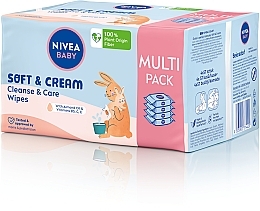 Chusteczki biodegradowalne Opakowanie Ekonomiczne 4 x 57 szt. - NIVEA BABY Soft & Cream — Zdjęcie N2
