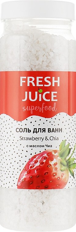 Sól do kąpieli Truskawka i Chia - Fresh Juice Superfood Strawberry & Chia