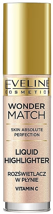 Rozświetlacz w płynie do twarzy - Eveline Cosmetics Wonder Match Liquid Highlighter — Zdjęcie N1