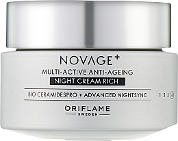 Multiaktywny bogaty krem przeciwstarzeniowy na noc - Oriflame Novage+ Multi-Active Anti-Ageing Night Cream Rich — Zdjęcie N1