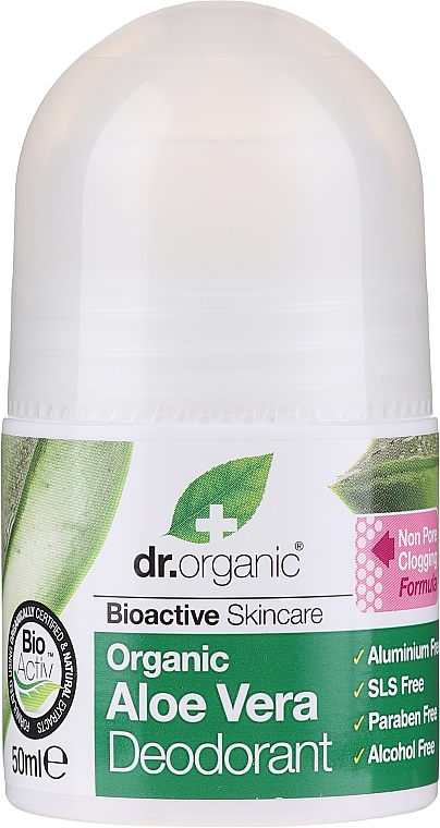Dezodorant w kulce Aloes - Dr Organic Bioactive Skincare Aloe Vera Deodorant  — Zdjęcie N1