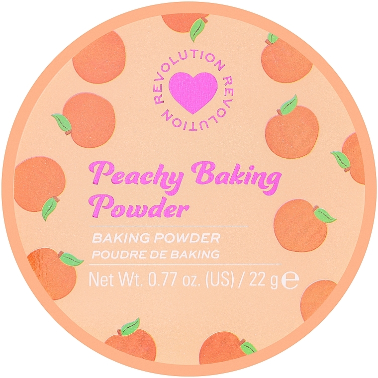 Sypki puder brzoskwiniowy do twarzy - I Heart Revolution Loose Baking Powder Peach — Zdjęcie N2