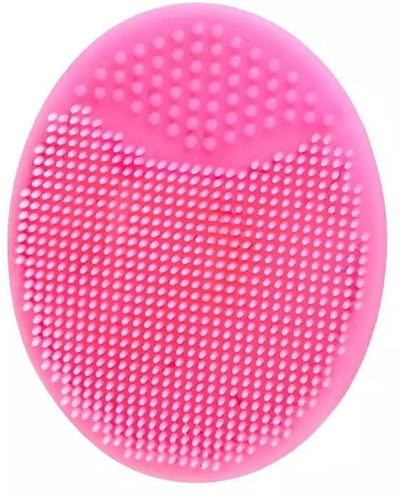 Silikonowa szczoteczka do mycia twarzy, różowa - Sleek Shine — Zdjęcie N1