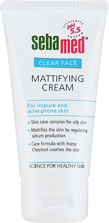 Matujący krem na dzień do skóry z niedoskonałościami - Sebamed Clear Face Mattifying Cream — Zdjęcie N1
