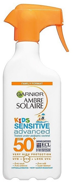 Przeciwsłoneczny spray do ciała dla dzieci SPF 50 - Garnier Ambre Solaire Kids Sensitive Advanced Protection Spray — Zdjęcie N2