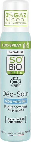 Dezodorant w sprayu z aloesem - So'Bio Etic Organic Aloe Vera Deodorant Spray — Zdjęcie N1